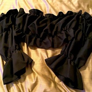 SHEIN off the shoulder top with attached sleeves.